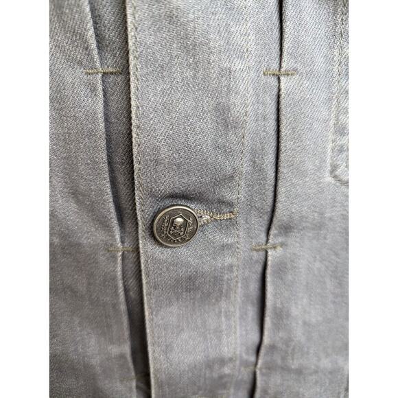 The Kooples Men's Grey Denim Jacket Button Down Pockets Size Medium - Picture 3 of 10